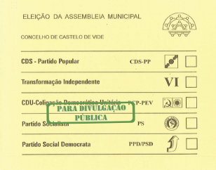 Boletim de Voto - Assembleia de Municipal