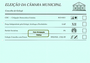 Boletim de Voto - Câmara Municipal