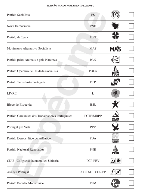 Boletim de voto